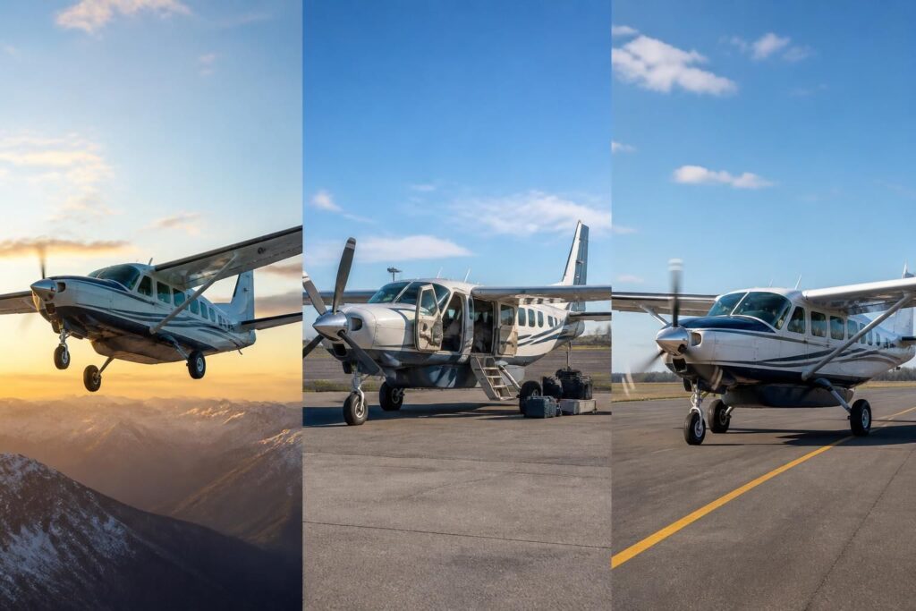 découvrez les différentes versions du cessna grand caravan 208, accédez au manuel de vol complet et explorez les annonces d'occasions disponibles pour cet avion polyvalent.