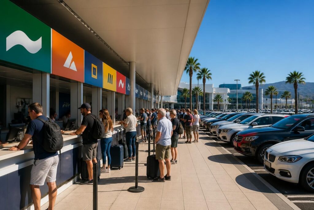 comparez les agences de location de voiture à l'aéroport de tenerife sud et lisez les avis pour choisir la meilleure offre adaptée à vos besoins.